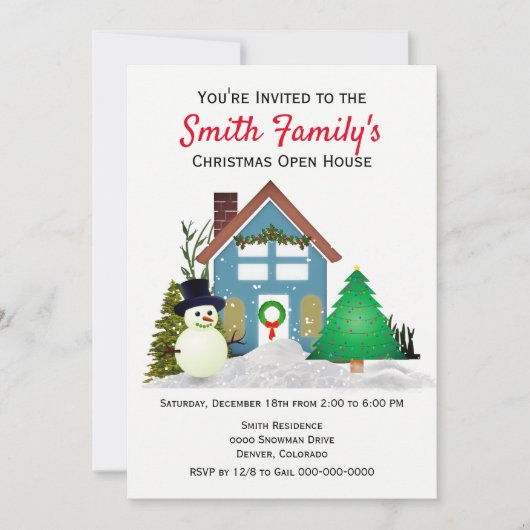 Kerstfeestdag in kerstfeeststijl kaart (Voorkant)