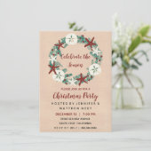 Kerstfeestdag in kustgebied kaart (Staand voorkant)