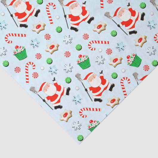 Kerstfeestdag in Lacrosse Sports Tissuepapier (Detail)