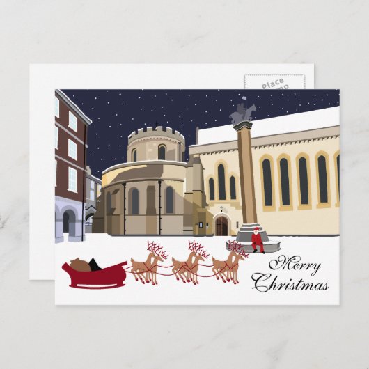 Kerstfeestdag in Londen Briefkaart (Voorkant / Achterkant)