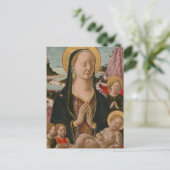 kerstfeestdag in Madonna en Child Angels Briefkaart (Staand voorkant)