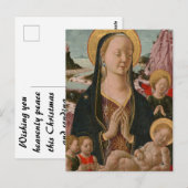 kerstfeestdag in Madonna en Child Angels Briefkaart (Voorkant / Achterkant)