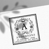 kerstfeestdag in Monogram Winterfeest Zelfinktende Stempel