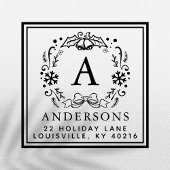 kerstfeestdag in Monogram Winterfeest Zelfinktende Stempel