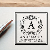 kerstfeestdag in Monogram Winterfeest Zelfinktende Stempel
