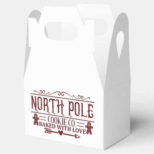 Kerstfeestdag in North Pole Cookie Bedankdoosjes (Geopend)