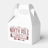 Kerstfeestdag in North Pole Cookie Bedankdoosjes (Voorkant Zijde)