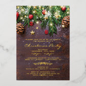 Kerstfeestdag in Oostenrijk Folie Uitnodiging (Voorkant)