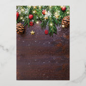 Kerstfeestdag in Oostenrijk Folie Uitnodiging (Achterkant)