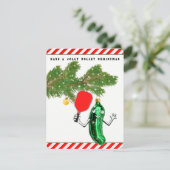 Kerstfeestdag in Pickleball Feestdagenkaart (Staand voorkant)