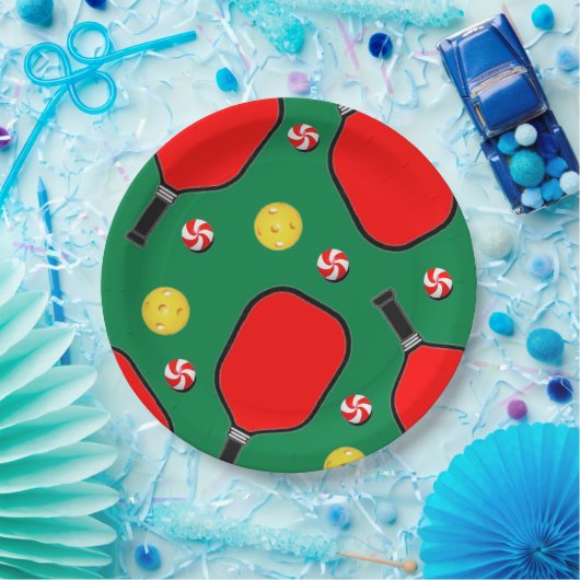 Kerstfeestdag in Pickleball Papieren Bordje (Feest)