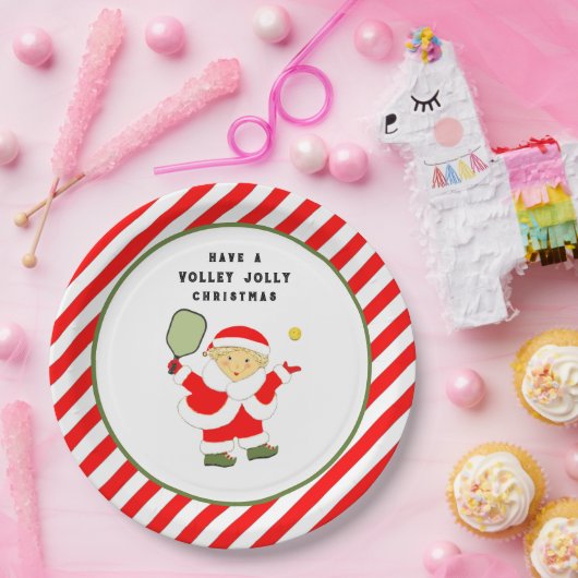 Kerstfeestdag in Pickleball Papieren Bordje (Feest)
