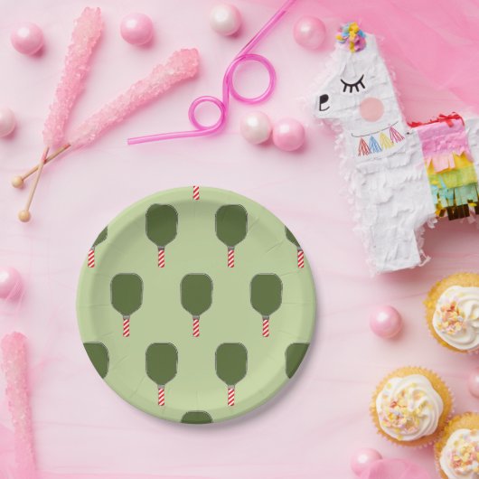 Kerstfeestdag in Pickleball Papieren Bordje