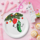 Kerstfeestdag in Pickleball Sports Papieren Bordje (Feest)