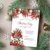 Kerstfeestdag in Poinsettia Kaart