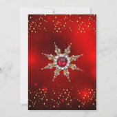 Kerstfeestdag in Red Gold Baubles Kaart (Achterkant)