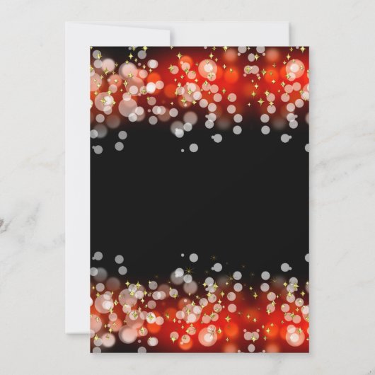 Kerstfeestdag in Red Gold Festive Baubles Kaart (Achterkant)