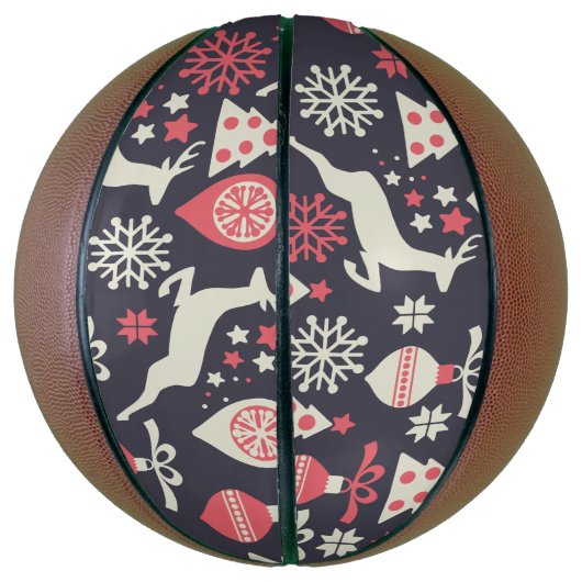  kerstfeestdag in Retro Basketbal (Verticaal)