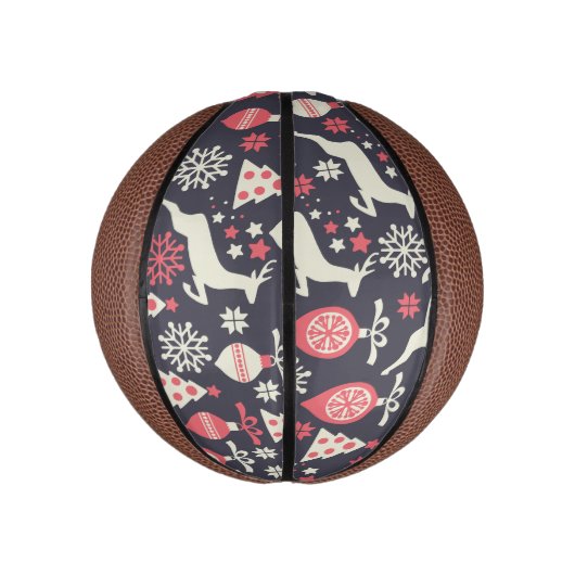  kerstfeestdag in Retro Basketbal (Verticaal)