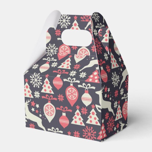 kerstfeestdag in Retro Bedankdoosjes (Voorkant Zijde)