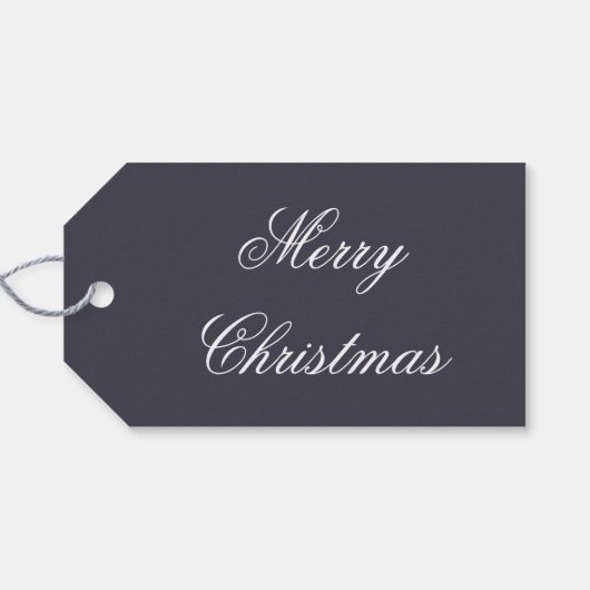 kerstfeestdag in Retro Cadeaulabel (Achterkant Horizontaal)