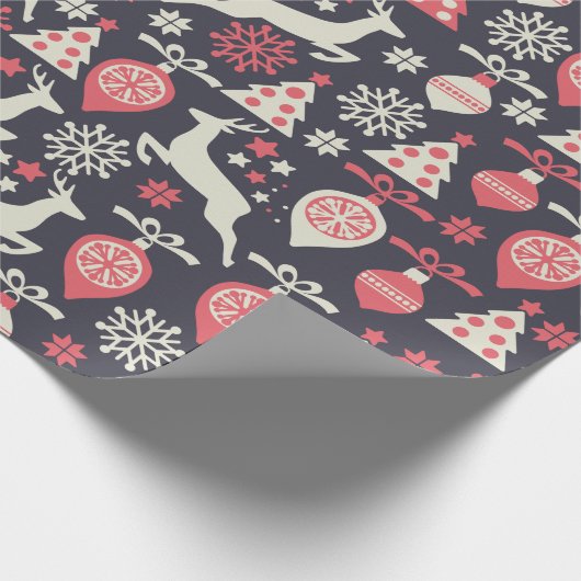 kerstfeestdag in Retro Cadeaupapier (Hoek)