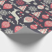  kerstfeestdag in Retro Cadeaupapier (Hoek)