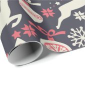  kerstfeestdag in Retro Cadeaupapier (Rol Hoek)