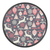  kerstfeestdag in Retro Hockey Puck (Voorkant)