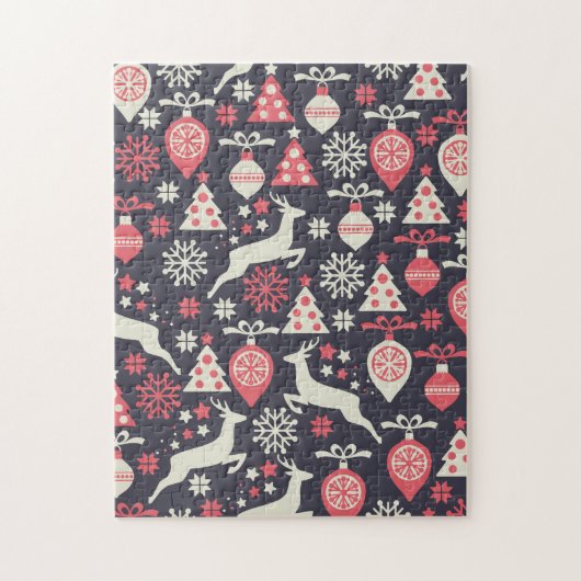  kerstfeestdag in Retro Legpuzzel (Verticaal)