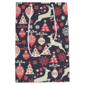  kerstfeestdag in Retro Medium Cadeauzakje (Voorkant)