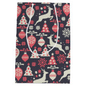  kerstfeestdag in Retro Medium Cadeauzakje (Achterkant)