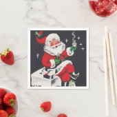 kerstfeestdag in retro vintage servet (Insitu)