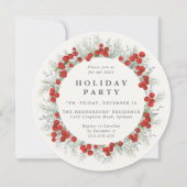 Kerstfeestdag in Rood Rood met legant Kaart (Voorkant)