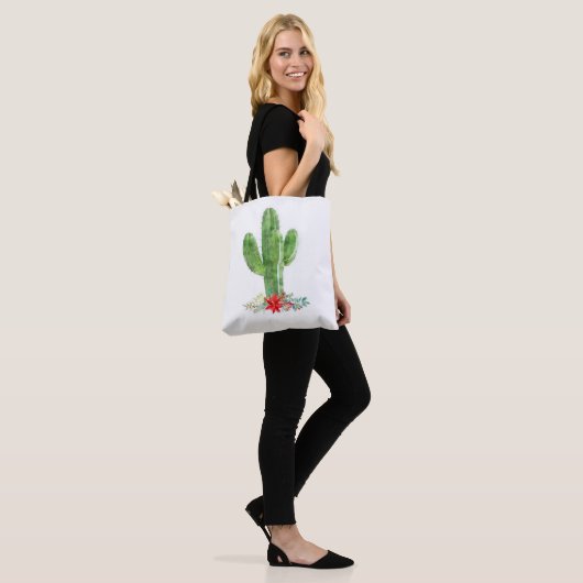 Kerstfeestdag in Rotische woestijn Cactus Tote Bag (Op model)