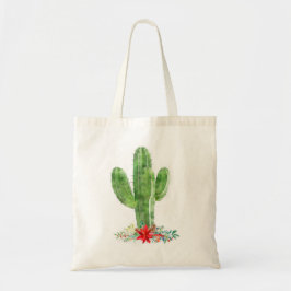 Kerstfeestdag in Rotische woestijn Cactus Tote Bag