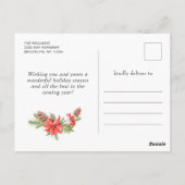 kerstfeestdag in Santa Claus Slapigh Briefkaart (Achterkant)