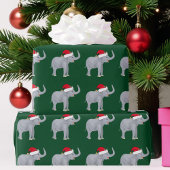 kerstfeestdag in Santa Hat Green Holiday Cadeaupapier