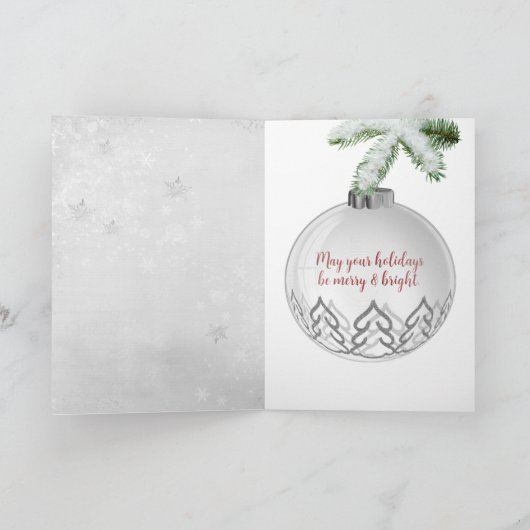 Kerstfeestdag in Snowflakes Kaart (Binnen)