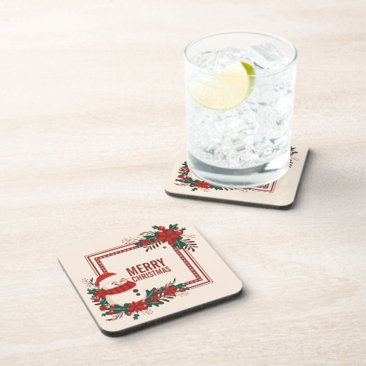 kerstfeestdag in Snowman | Onderzetter (Rechterzijde)