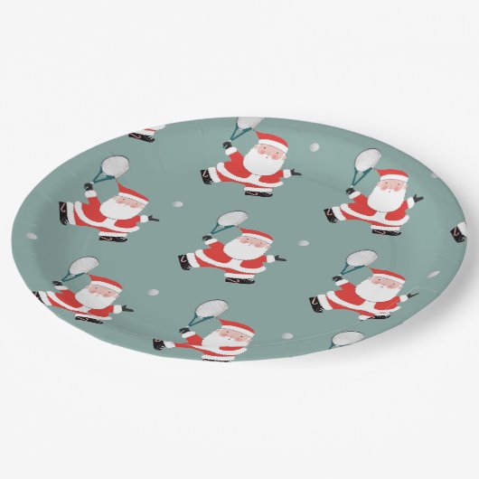 Kerstfeestdag in Tennis Papieren Bordje (Gekanteld)