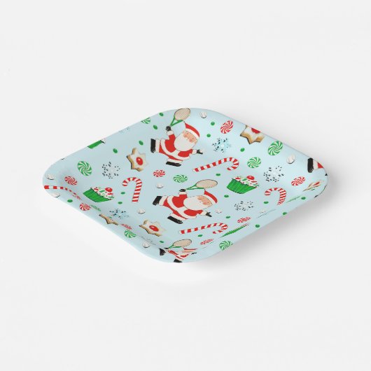 Kerstfeestdag in Tennis Papieren Bordje (Gebogen)