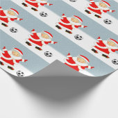 kerstfeestdag in voetbal cadeaupapier (Hoek)