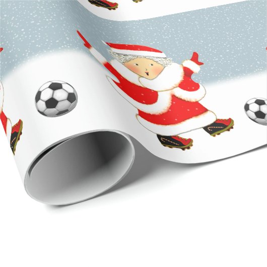 kerstfeestdag in voetbal cadeaupapier (Rol Hoek)