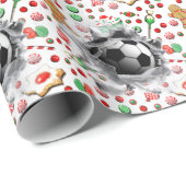kerstfeestdag in voetbal cadeaupapier (Rol Hoek)