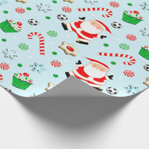 kerstfeestdag in voetbal cadeaupapier