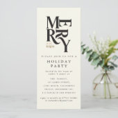 Kerstfeestdag in zwart-wit en goud kaart (Staand voorkant)