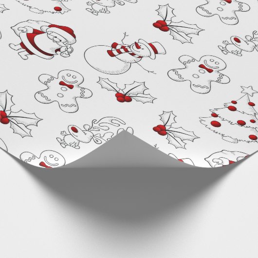 kerstfeestdag inpakpapier (Hoek)