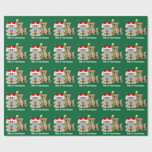 kerstfeestdag inpakpapier (Vlak)