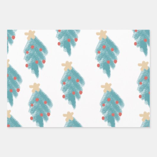 kerstfeestdag inpakpapier vel (Voorkant 2)